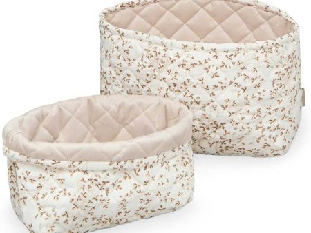 Cam Cam Copenhagen Quilted Storage Basket 2 pack Lierre Almond Hot on Sale