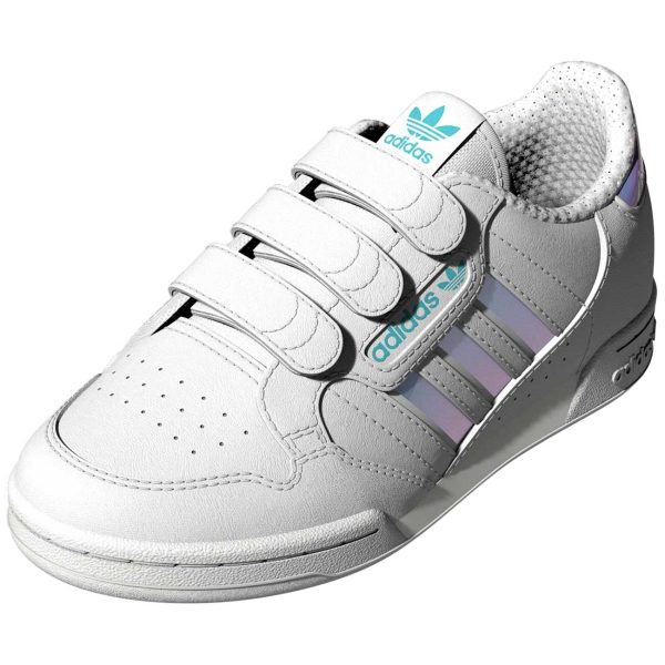 Adidas Continental 80 CF Velcro Sneakers White Pulse Aqua on Sale