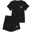 adidas Originals Black Shorts Tee Set Fashion