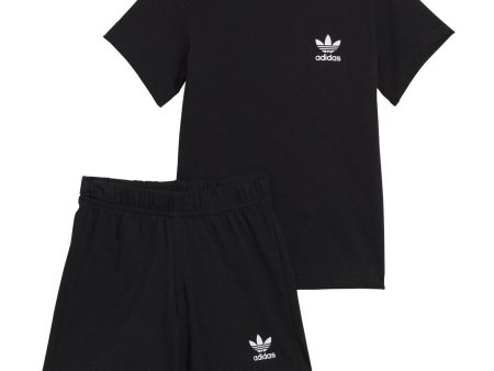 adidas Originals Black Shorts Tee Set Fashion