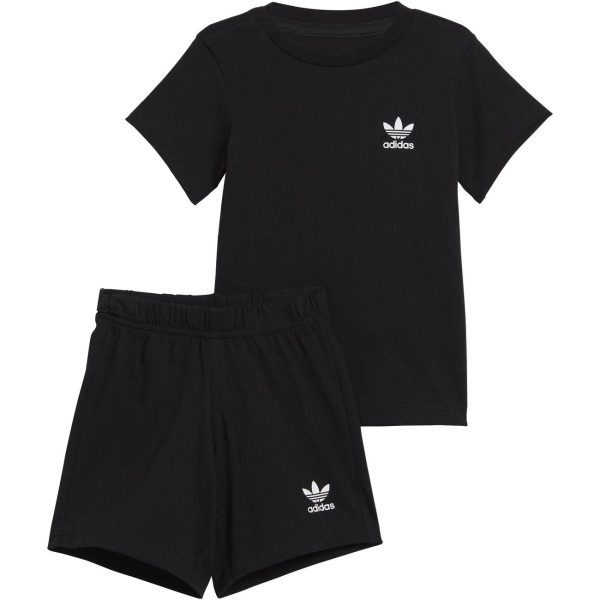 adidas Originals Black Shorts Tee Set Fashion