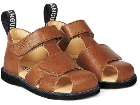 Angulus Begynder Sandal M. Velcrolukning Cognac Discount