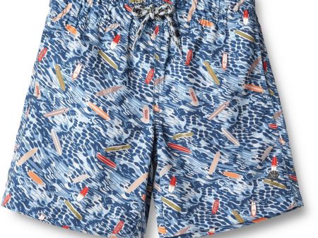 Wheat Indigo Surfboard Swim Trunk Hansi on Sale