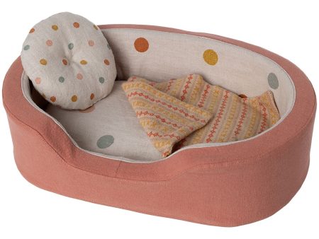 Maileg Dog Basket Coral Online now