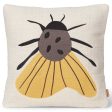 Ferm Living Forest Embroidered Cushion Moth For Sale