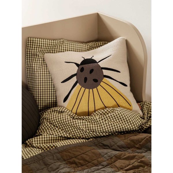 Ferm Living Forest Embroidered Cushion Moth For Sale