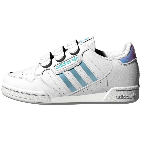 Adidas Continental 80 CF Velcro Sneakers White Pulse Aqua on Sale