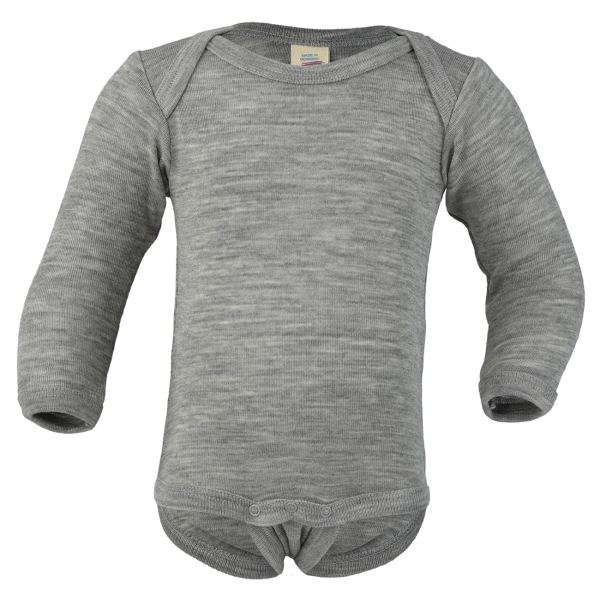 Engel Baby Body Long Sleeved Grey Melange Fashion