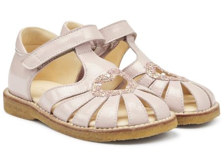 Angulus Hjerte Sandaler Pale Rose Rose Glitter Cheap