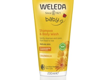 Weleda Calendula Shampoo & Body Wash 200 ml Online now