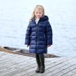 Ver de Terre Featherlight Girls A Down Coat Navy Online Sale