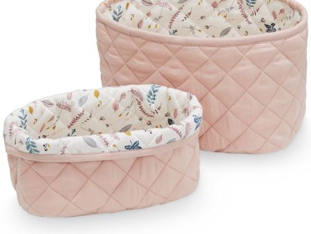 Cam Cam Copenhagen Quilted Storage Basket 2 pack Blossom Pink Online